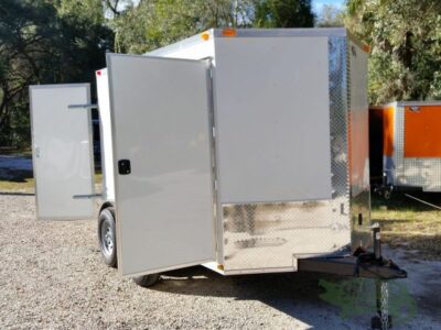 Quality Cargo 6x10 TA Trailer - White, Double Barn Doors, Side Door, Extra Height - Image 14