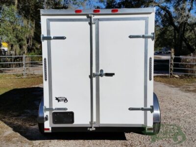 Quality Cargo 6x10 TA Trailer - White, Double Barn Doors, Side Door, Extra Height - Image 9