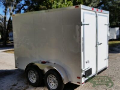 Quality Cargo 6x10 TA Trailer - White, Double Barn Doors, Side Door, Extra Height - Image 7