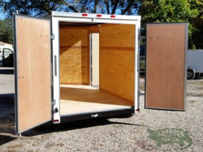 Quality Cargo 6x10 TA Trailer - White, Double Barn Doors, Side Door, Extra Height - Image 6