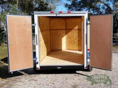 Quality Cargo 6x10 TA Trailer - White, Double Barn Doors, Side Door, Extra Height - Image 8