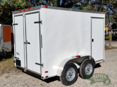 Quality Cargo 6x10 TA Trailer - White, Double Barn Doors, Side Door, Extra Height - Image 11