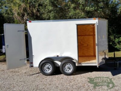 Quality Cargo 6x10 TA Trailer - White, Double Barn Doors, Side Door, Extra Height - Image 12