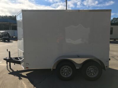 Quality Cargo 6x10 TA Trailer - White, Ramp, Side Door, Extra Height, 5K Axles, I-Beam Main Rails - Image 17