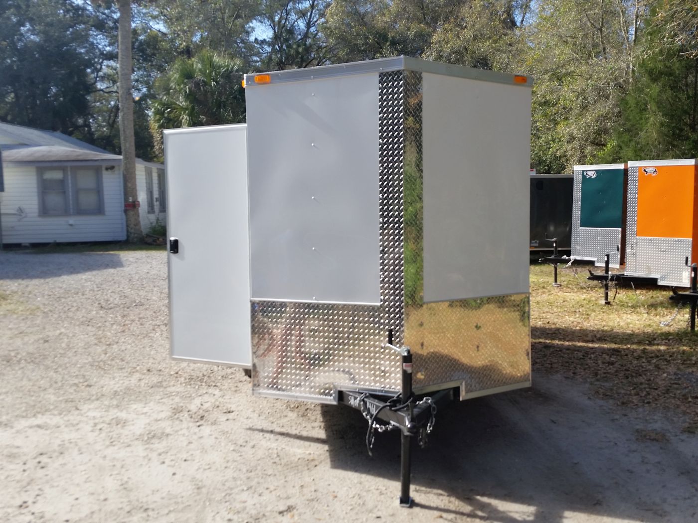 Quality Cargo 6x12 SA Trailer - White, Double Doors, Side Door, Extra Height, Window - Image 12