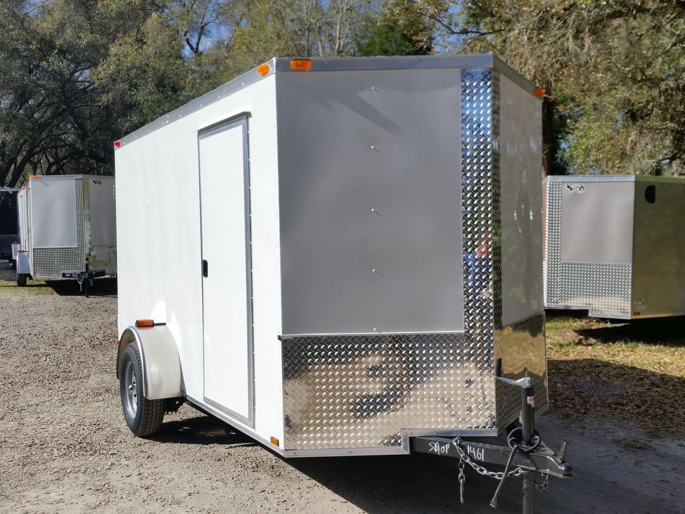 Quality Cargo 6x12 SA Trailer - White, Double Doors, Side Door, Extra Height, Window - Image 13