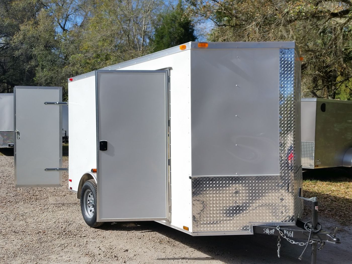 Quality Cargo 6x12 SA Trailer - White, Double Doors, Side Door, Extra Height, Window - Image 11