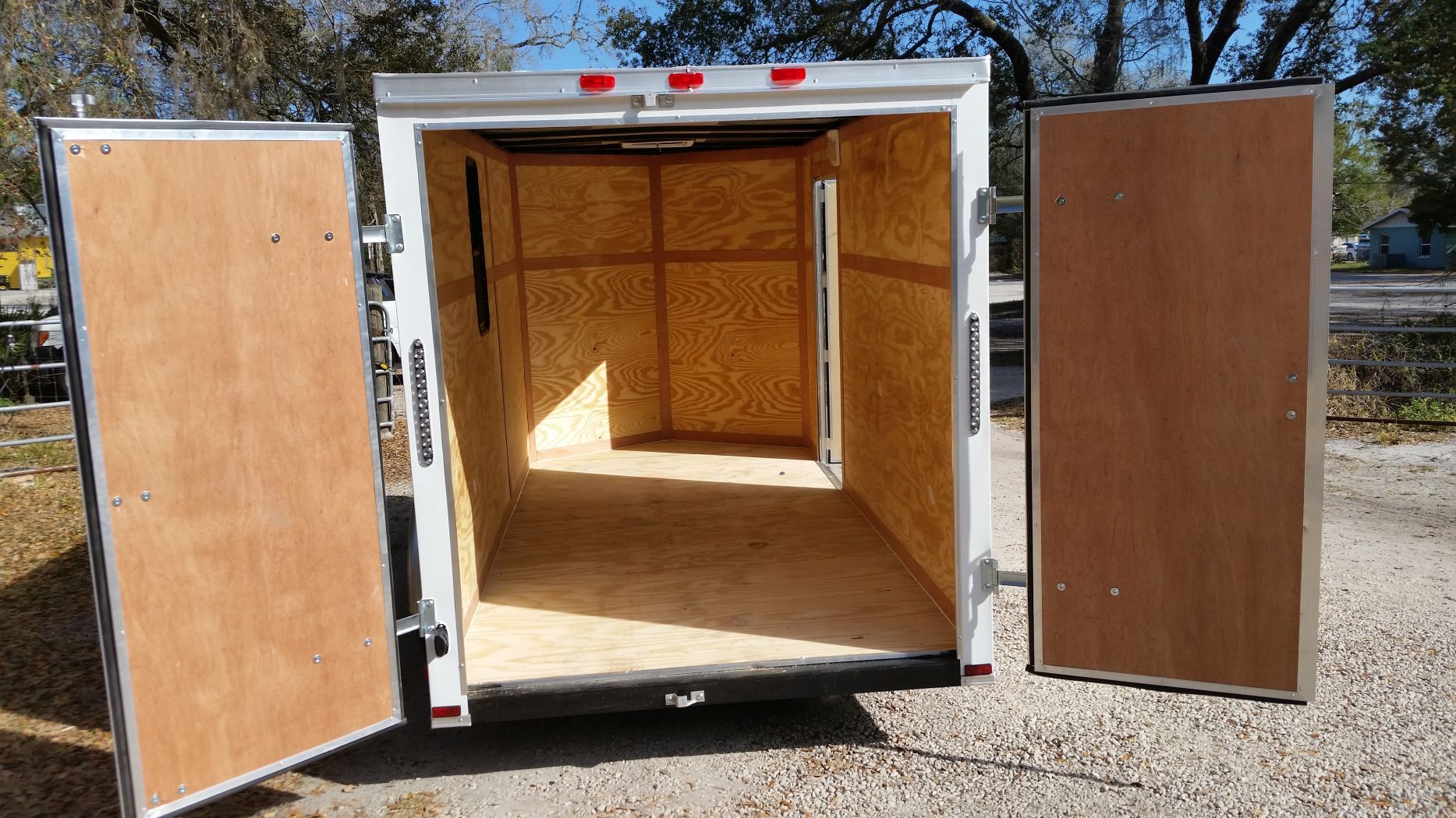 Quality Cargo 6x12 SA Trailer - White, Double Doors, Side Door, Extra Height, Window - Image 5