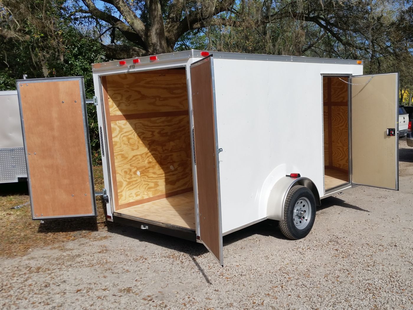Quality Cargo 6x12 SA Trailer - White, Double Doors, Side Door, Extra Height, Window - Image 7