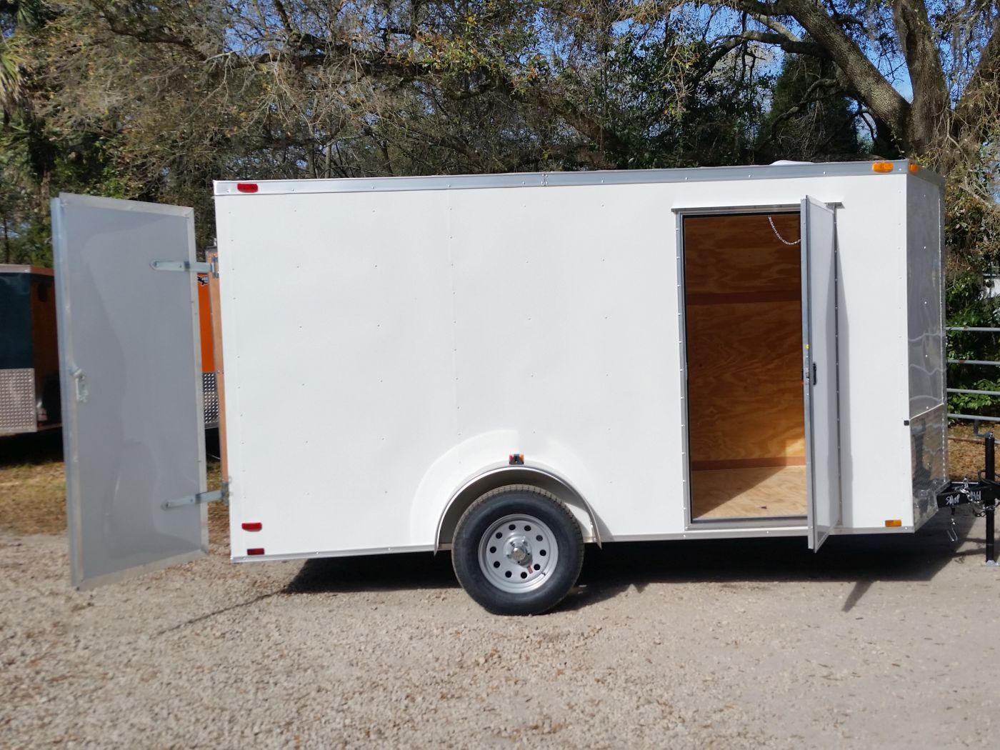 Quality Cargo 6x12 SA Trailer - White, Double Doors, Side Door, Extra Height, Window - Image 9