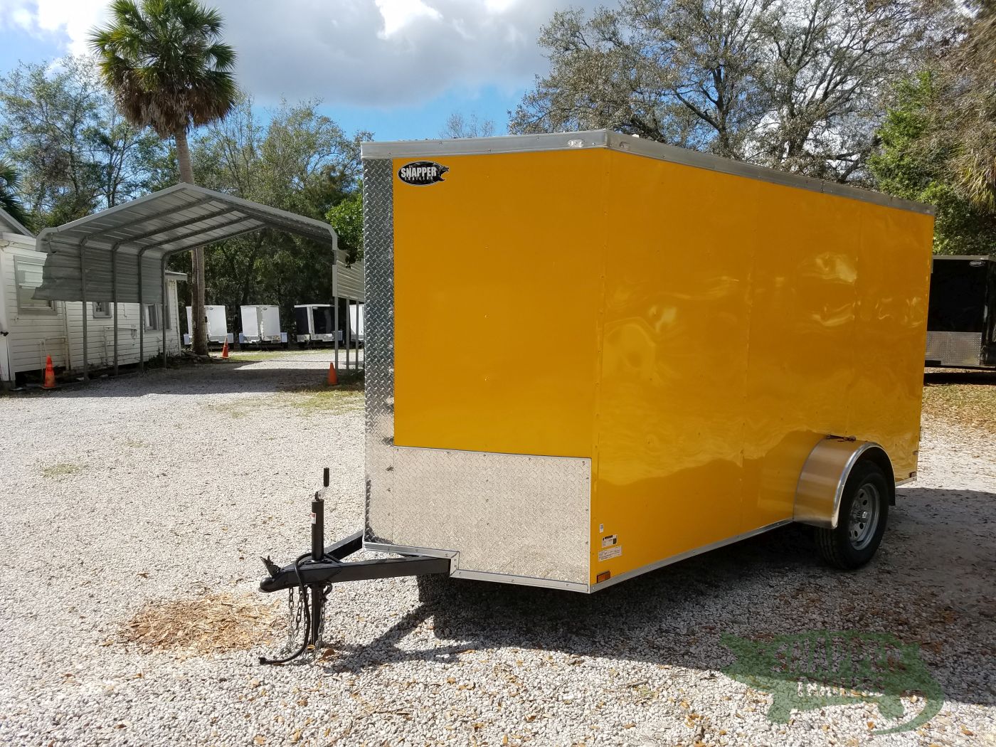 Quality Cargo 6x12 SA Trailer - Yellow, Double Doors, Side Door, Extra Height, Concession Door - Image 3