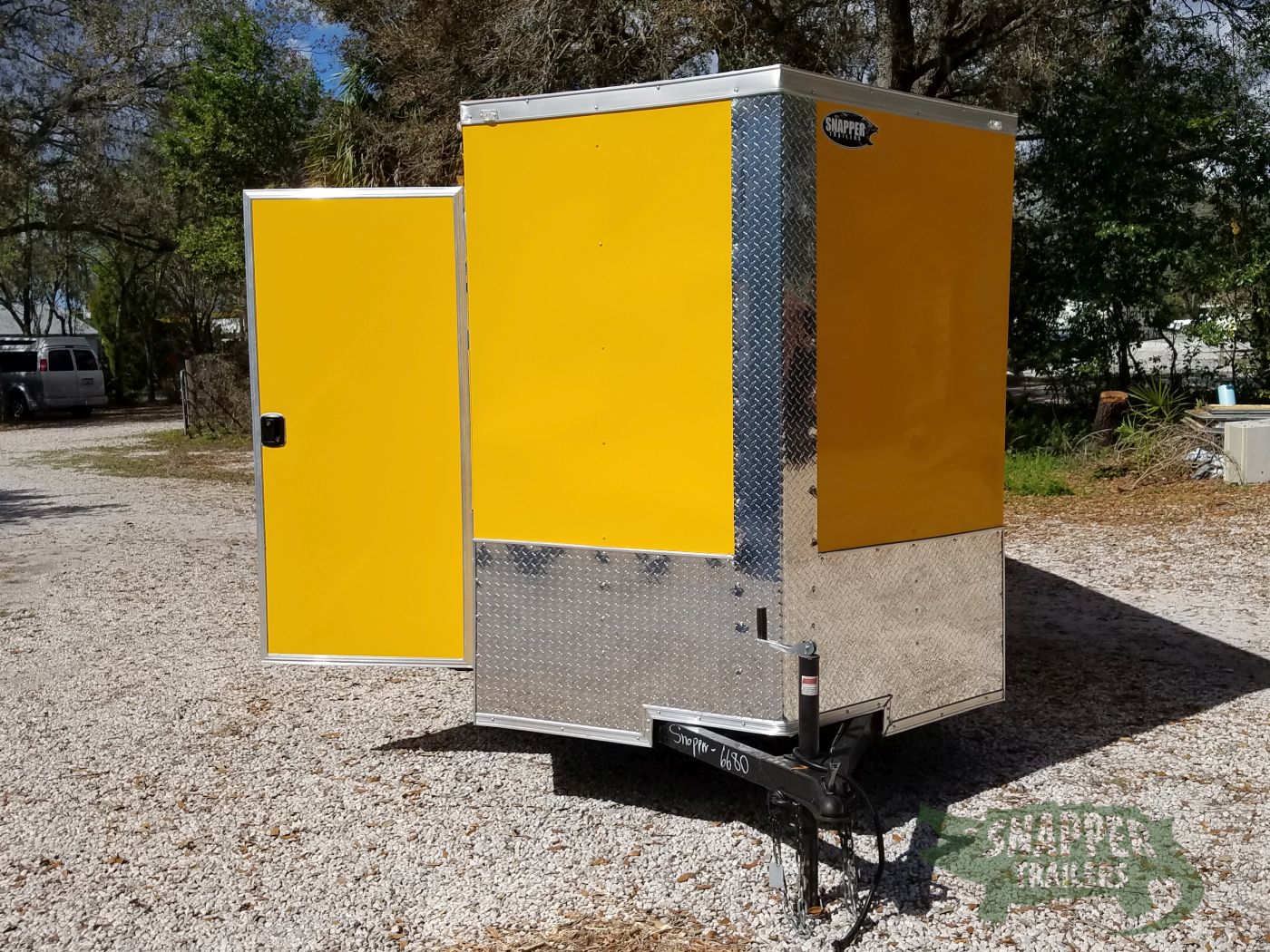 Quality Cargo 6x12 SA Trailer - Yellow, Double Doors, Side Door, Extra Height, Concession Door - Image 15