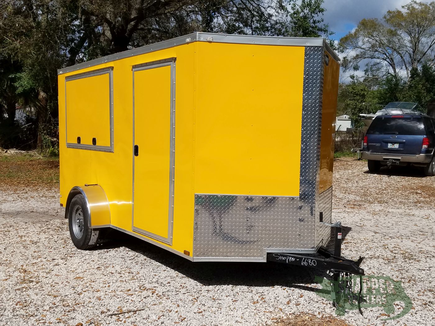 Quality Cargo 6x12 SA Trailer - Yellow, Double Doors, Side Door, Extra Height, Concession Door - Image 16