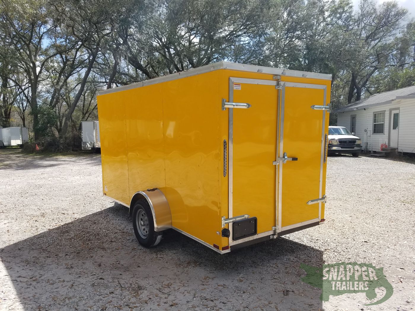 Quality Cargo 6x12 SA Trailer - Yellow, Double Doors, Side Door, Extra Height, Concession Door - Image 7