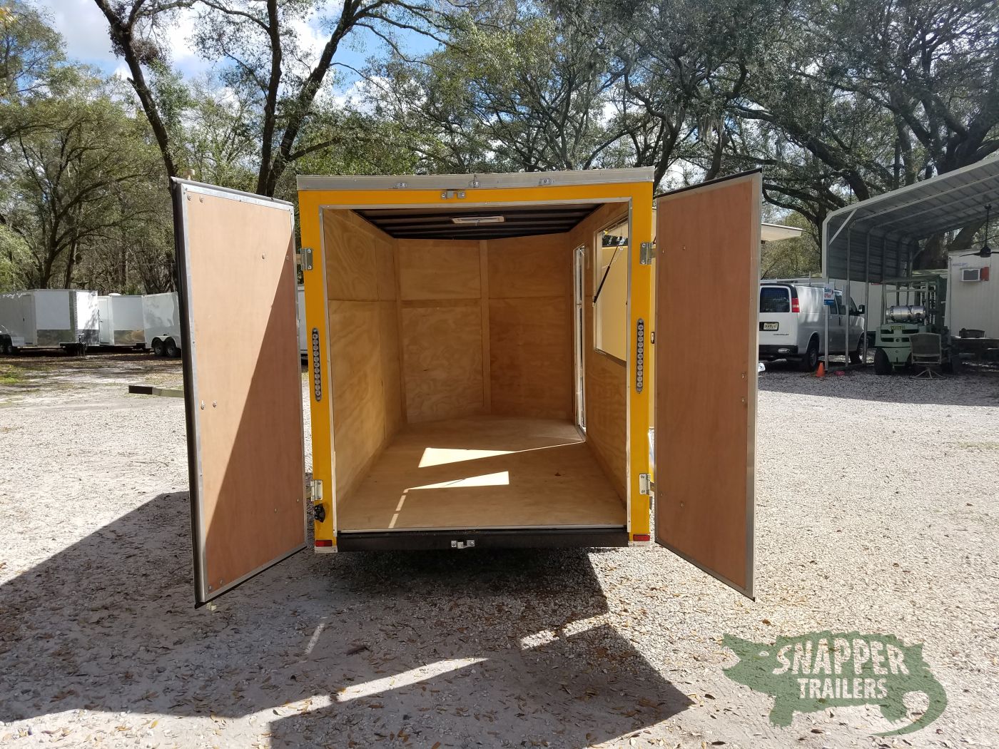 Quality Cargo 6x12 SA Trailer - Yellow, Double Doors, Side Door, Extra Height, Concession Door - Image 8