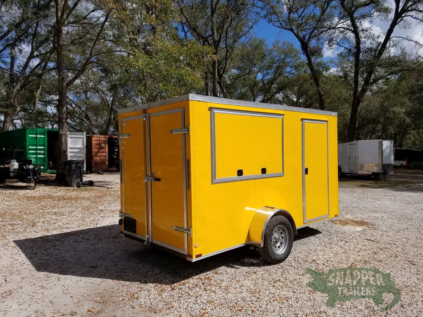Quality Cargo 6x12 SA Trailer - Yellow, Double Doors, Side Door, Extra Height, Concession Door - Image 11