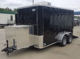 Alternative view of Quality Cargo 6x12 TA Trailer - Black, Ramp, Side Door, Extra Height, Electrical, Interior Wall, Many Options