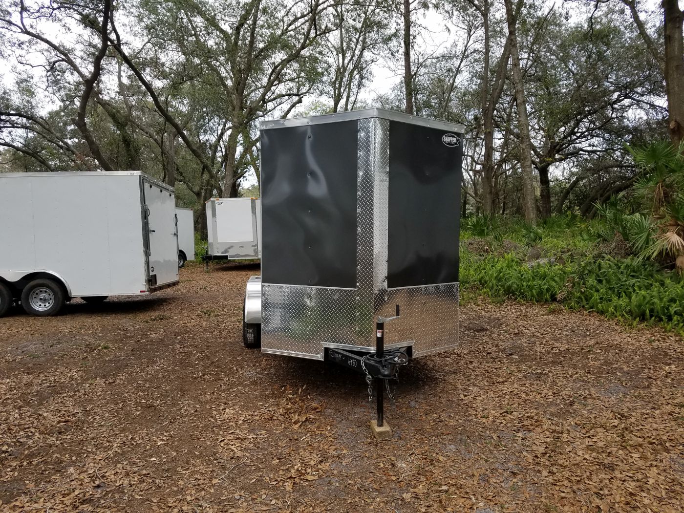 Quality Cargo 6x12 TA Trailer - Charcoal Grey, Ramp, Side Door, Extra Height - Image 16