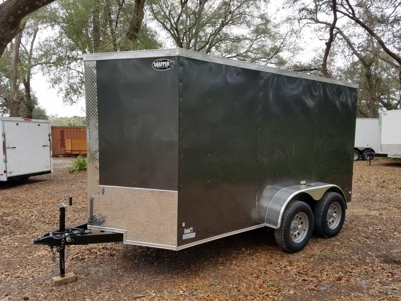 Quality Cargo 6x12 TA Trailer - Charcoal Grey, Ramp, Side Door, Extra Height - Image 3