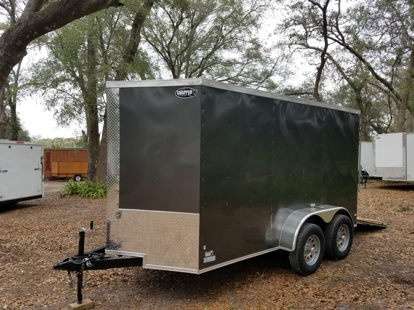 Quality Cargo 6x12 TA Trailer - Charcoal Grey, Ramp, Side Door, Extra Height - Image 2