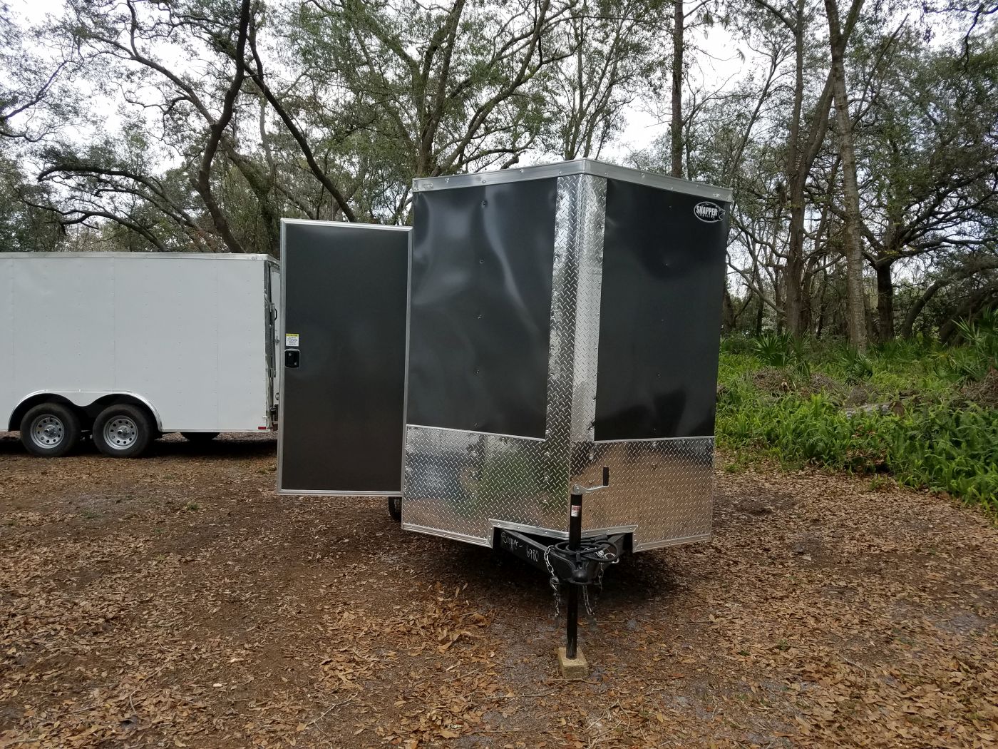 Quality Cargo 6x12 TA Trailer - Charcoal Grey, Ramp, Side Door, Extra Height - Image 14