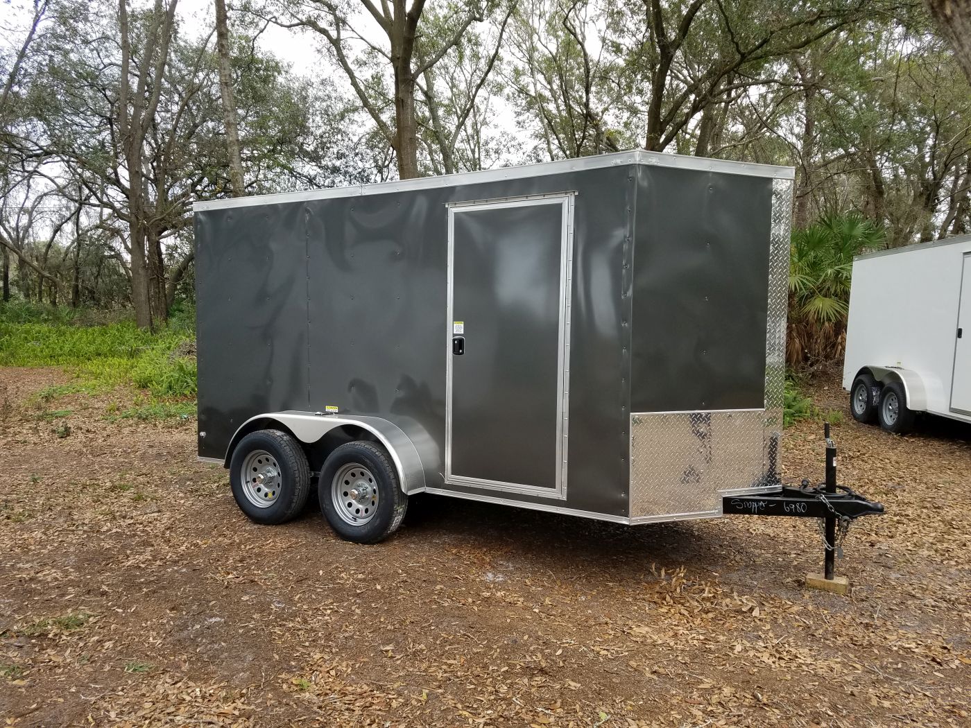 Quality Cargo 6x12 TA Trailer - Charcoal Grey, Ramp, Side Door, Extra Height - Image 15