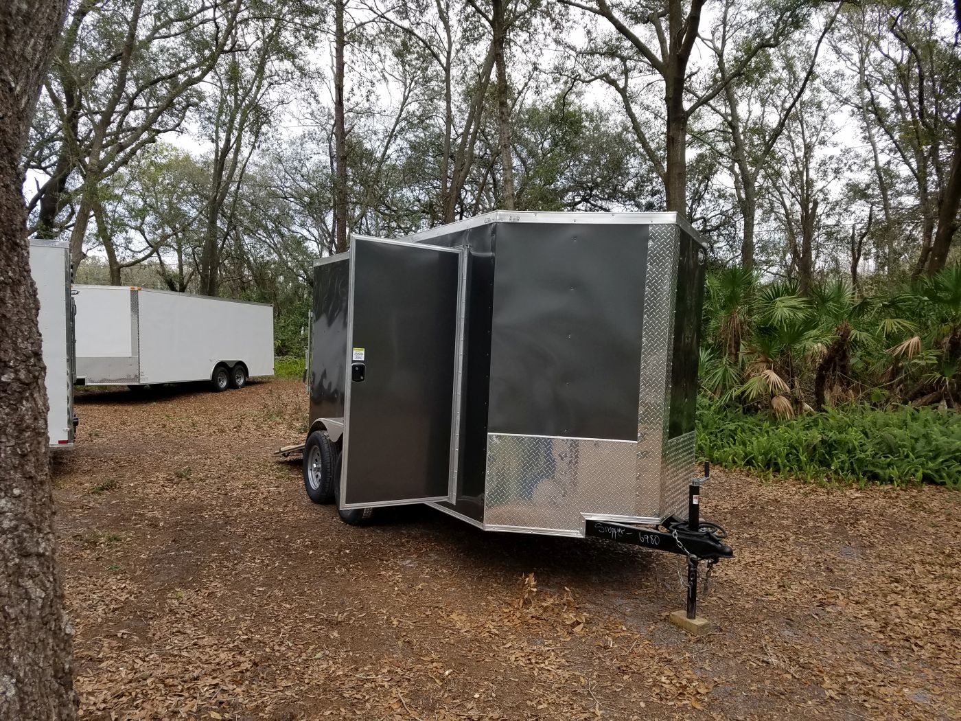 Quality Cargo 6x12 TA Trailer - Charcoal Grey, Ramp, Side Door, Extra Height - Image 13