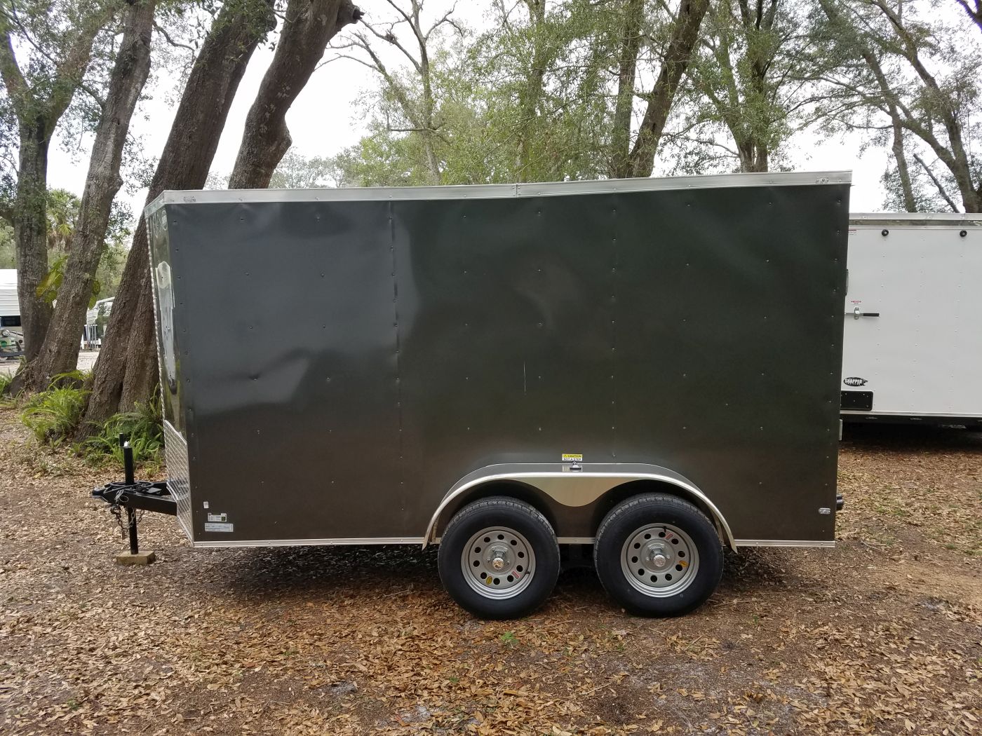 Quality Cargo 6x12 TA Trailer - Charcoal Grey, Ramp, Side Door, Extra Height - Image 5
