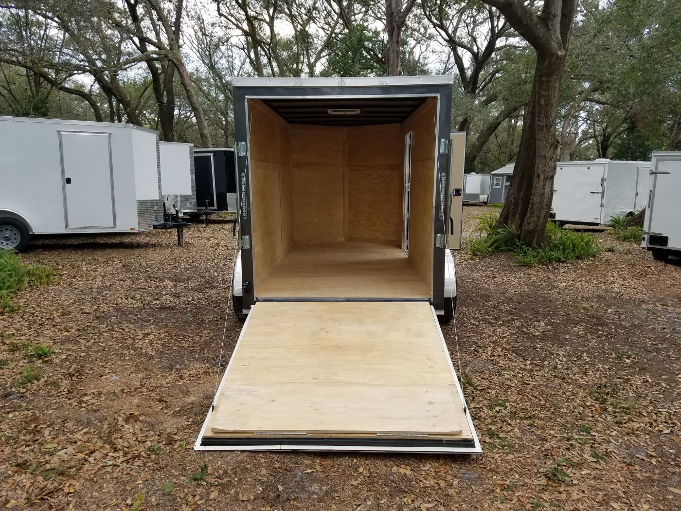 Quality Cargo 6x12 TA Trailer - Charcoal Grey, Ramp, Side Door, Extra Height - Image 7