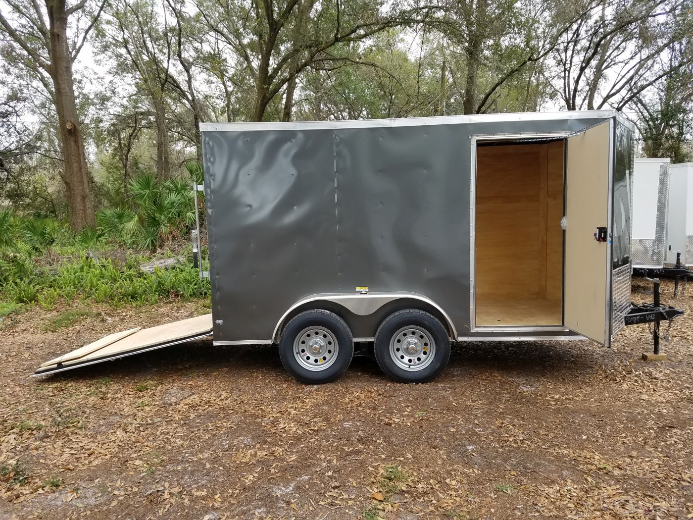 Quality Cargo 6x12 TA Trailer - Charcoal Grey, Ramp, Side Door, Extra Height - Image 11