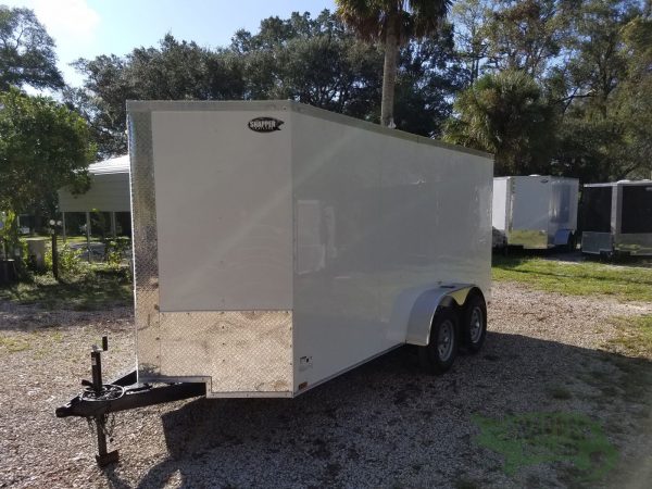 Quality Cargo 6x14 TA Trailer - White, Ramp, Side Door, Extra Height - Image 2