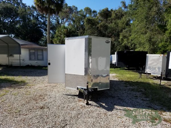 Quality Cargo 6x14 TA Trailer - White, Ramp, Side Door, Extra Height - Image 13