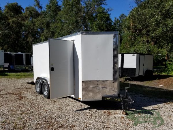 Quality Cargo 6x14 TA Trailer - White, Ramp, Side Door, Extra Height - Image 12