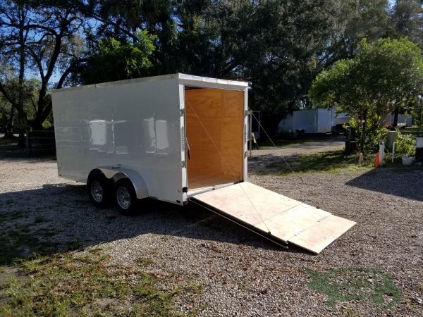 Quality Cargo 6x14 TA Trailer - White, Ramp, Side Door, Extra Height - Image 4