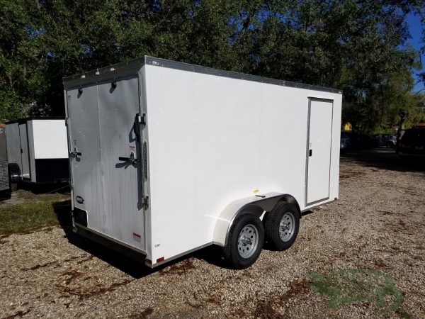 Quality Cargo 6x14 TA Trailer - White, Ramp, Side Door, Extra Height - Image 9