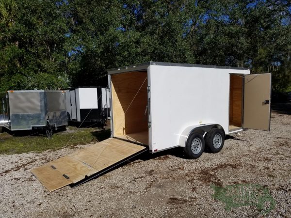 Quality Cargo 6x14 TA Trailer - White, Ramp, Side Door, Extra Height - Image 8