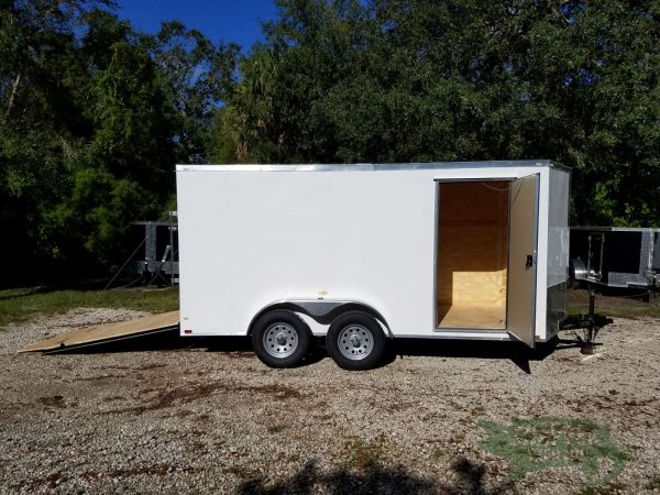 Quality Cargo 6x14 TA Trailer - White, Ramp, Side Door, Extra Height - Image 10