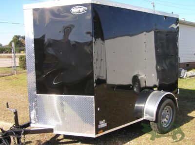 Quality Cargo 6x8 SA Trailer - Black, Double Barn Doors, Extra Height - Image 2