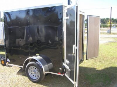 Quality Cargo 6x8 SA Trailer - Black, Double Barn Doors, Extra Height - Image 4