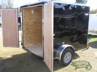 Quality Cargo 6x8 SA Trailer - Black, Double Barn Doors, Extra Height - Image 8