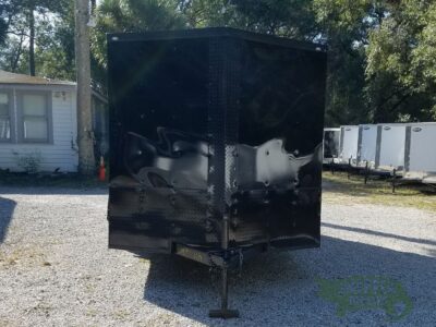 Quality Cargo 7x12 SA Trailer - Black with Blackout Package, Barn Doors, Side Door, Brakes, Extra Height - Image 17
