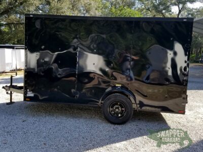 Quality Cargo 7x12 SA Trailer - Black with Blackout Package, Barn Doors, Side Door, Brakes, Extra Height - Image 5