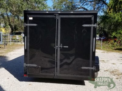 Quality Cargo 7x12 SA Trailer - Black with Blackout Package, Barn Doors, Side Door, Brakes, Extra Height - Image 9