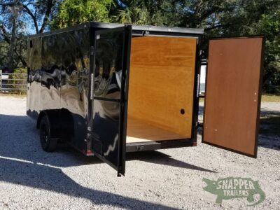 Quality Cargo 7x12 SA Trailer - Black with Blackout Package, Barn Doors, Side Door, Brakes, Extra Height - Image 6