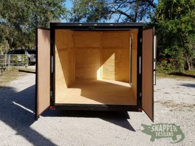 Quality Cargo 7x12 SA Trailer - Black with Blackout Package, Barn Doors, Side Door, Brakes, Extra Height - Image 8