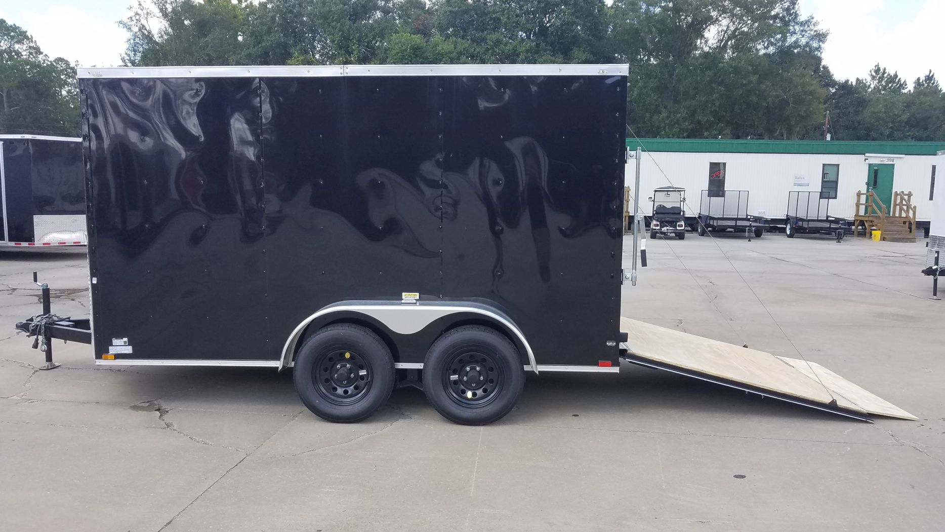 Quality Cargo 7x12 TA Trailer - Black, Ramp, Side Door, Extra Height, Transition Flap - Image 4