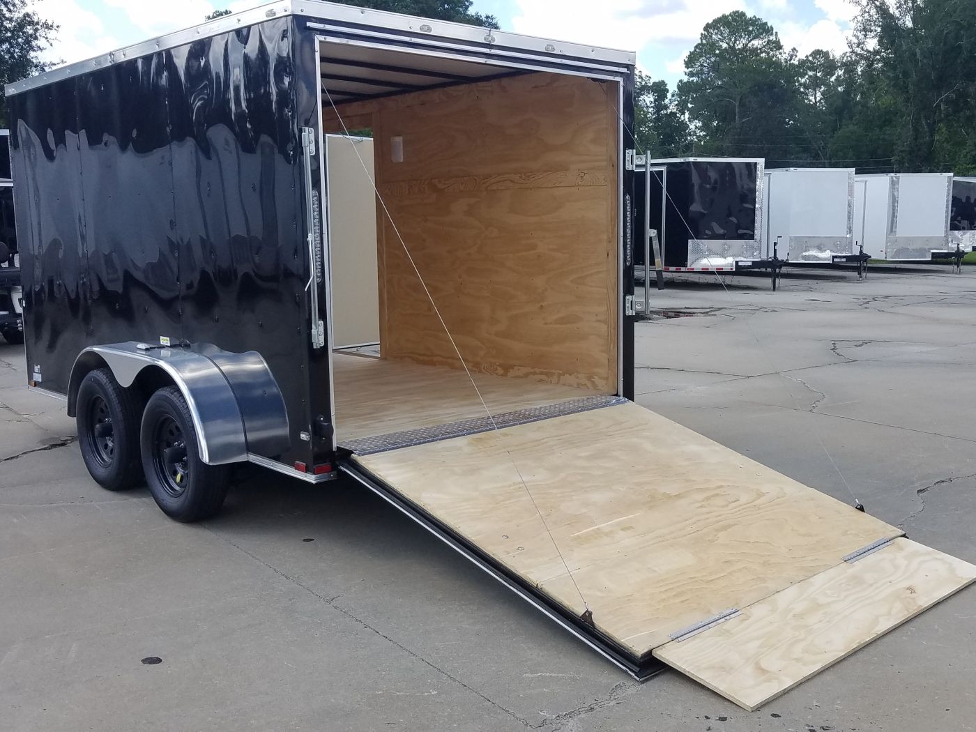 Quality Cargo 7x12 TA Trailer - Black, Ramp, Side Door, Extra Height, Transition Flap - Image 6