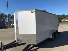 Alternative view of Quality Cargo 7x14 TA Trailer - White, Ramp, Side Door, Extra Height, Extended Tongue