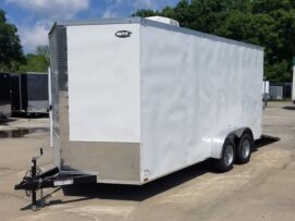 Alternative view of Quality Cargo 7x16 TA Trailer - White, Ramp, Side Door, Extra Height, Insulated, AC