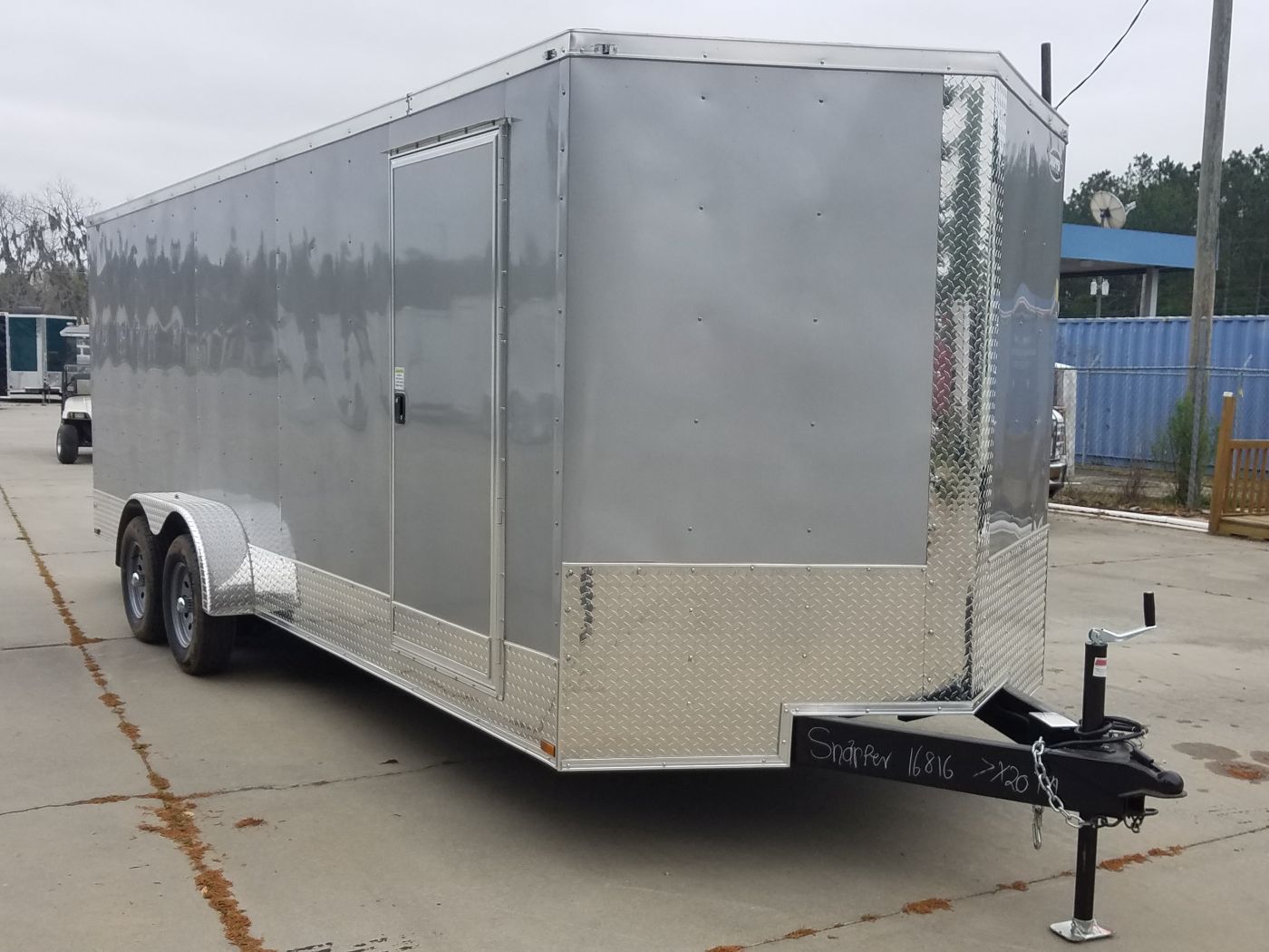 Quality Cargo 7x20 TA Trailer - Silver Frost, Ramp, Side Door, Extra Height - Image 16